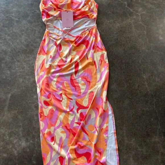 Hello Molly Pink and Orange MIDI Dress 👗 Size 6 - Picture 12 of 12